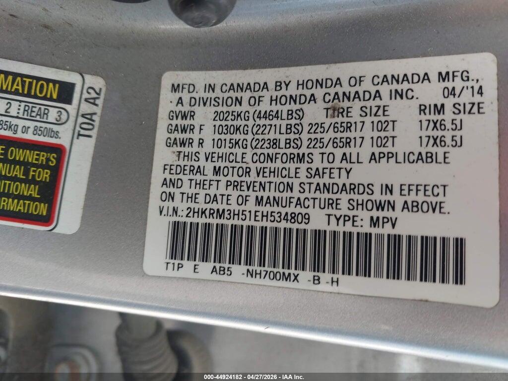 2HKRM3H51EH534809 2014 HONDA CR-V photo no. 9