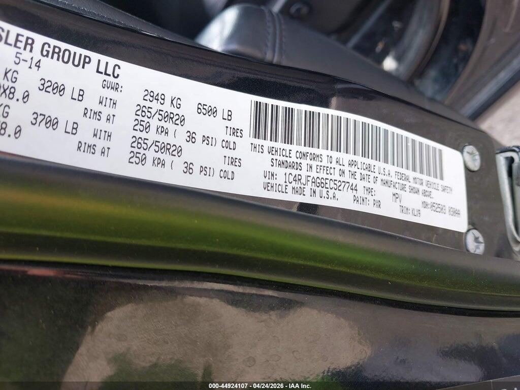 1C4RJFAG6EC527744 2014 JEEP GRAND CHEROKEE photo no. 9