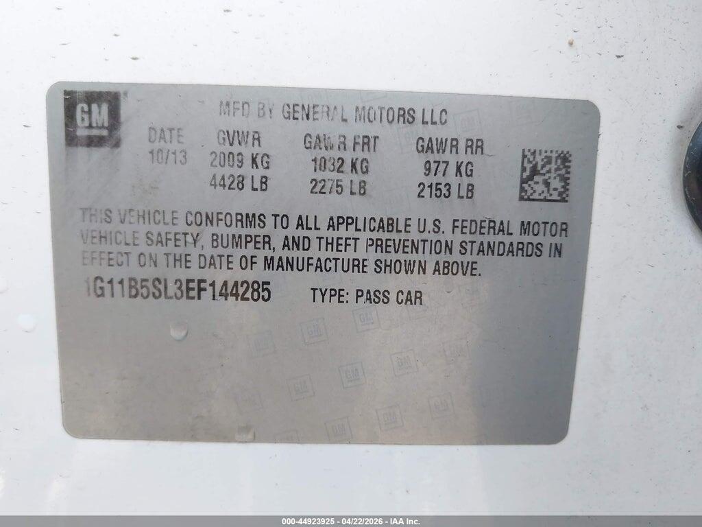 1G11B5SL3EF144285 2014 CHEVROLET MALIBU photo no. 9