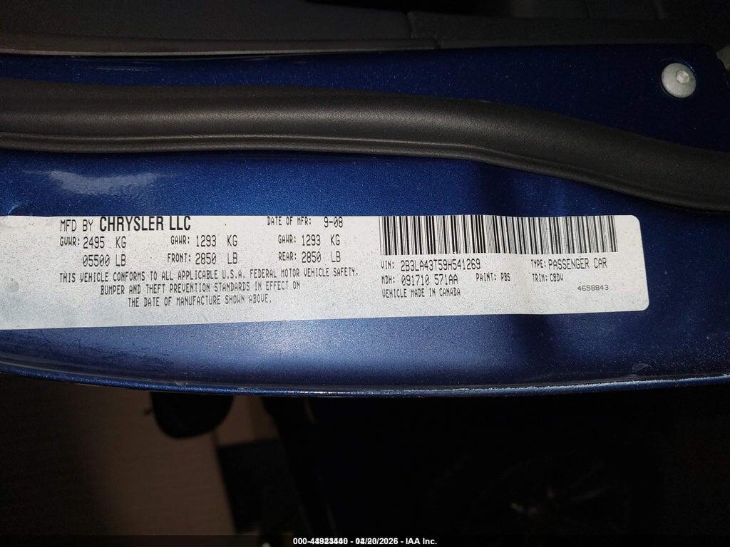 2B3LA43T59H541269 2009 DODGE CHARGER photo no. 9