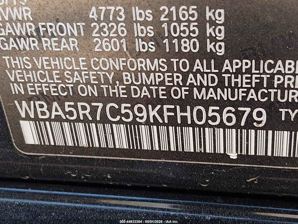 WBA5R7C59KFH05679 2019 BMW 330I photo no. 9