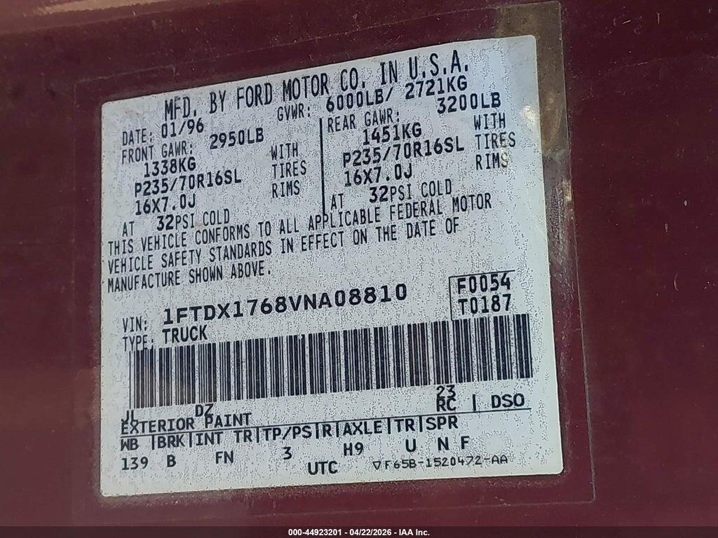 1FTDX1768VNA08810 1997 FORD F-150 photo no. 9
