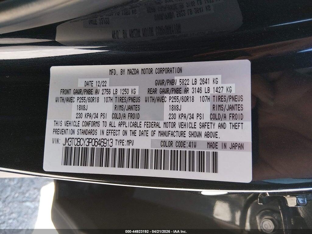 JM3TCBCY3P0646913 2023 MAZDA CX-9 photo no. 9