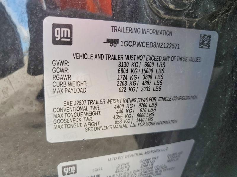 2022 CHEVROLET SILVERADO LTD C1500 LT — Фото 13 из 13
