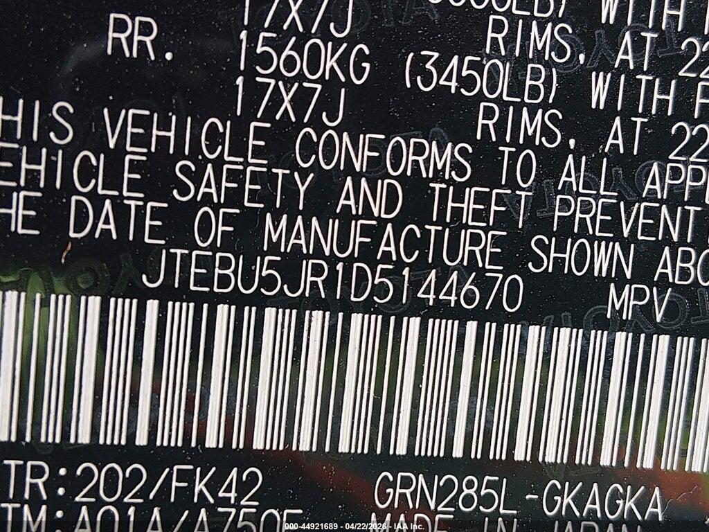 JTEBU5JR1D5144670 2013 TOYOTA 4RUNNER photo no. 9