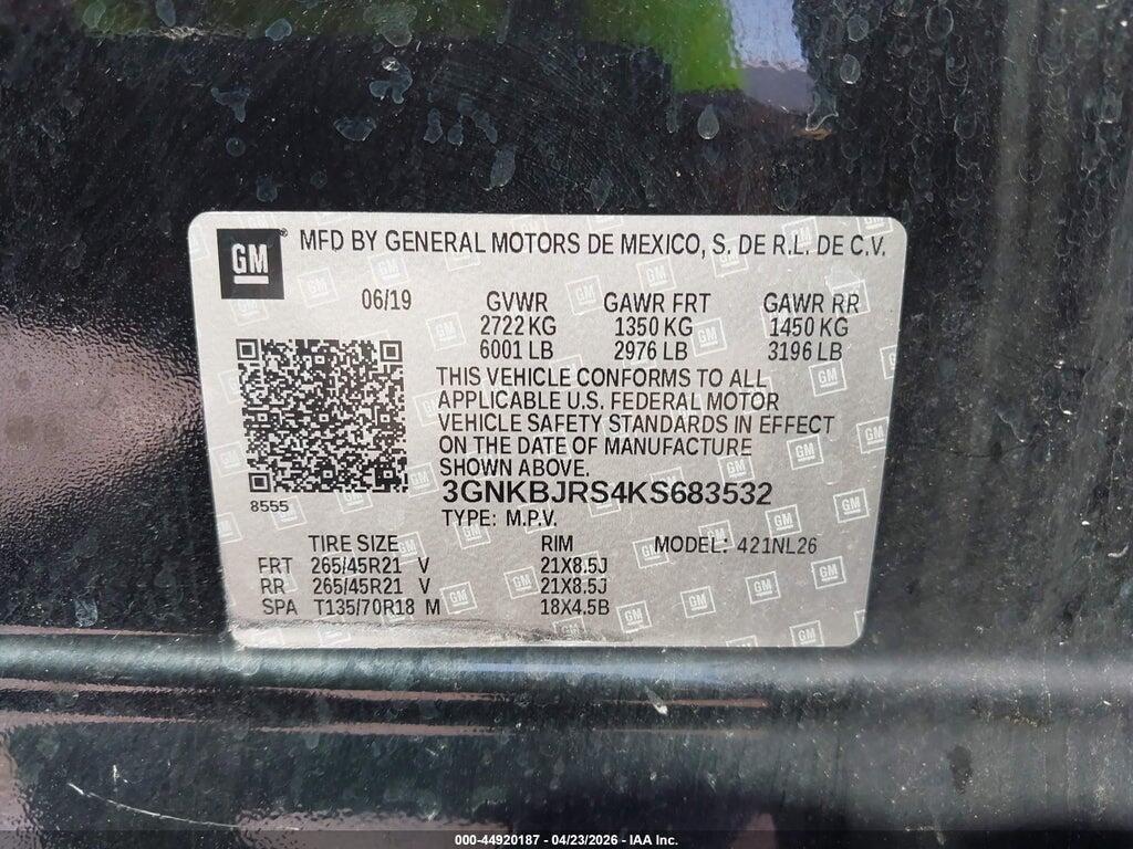 3GNKBJRS4KS683532 2019 CHEVROLET BLAZER photo no. 9