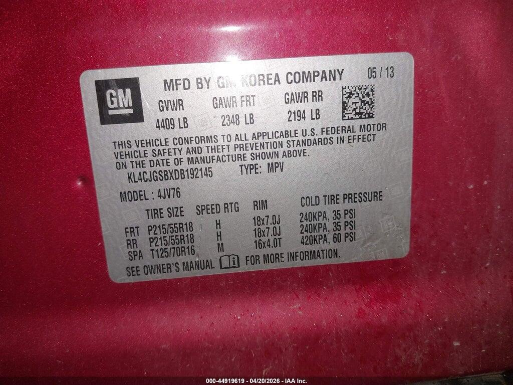 KL4CJGSBXDB192145 2013 BUICK ENCORE photo no. 9
