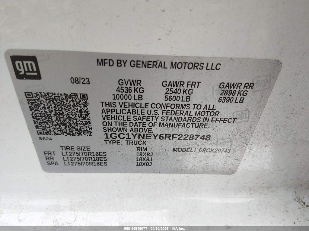 1GC1YNEY6RF228748 2024 CHEVROLET SILVERADO 2500HD photo no. 9