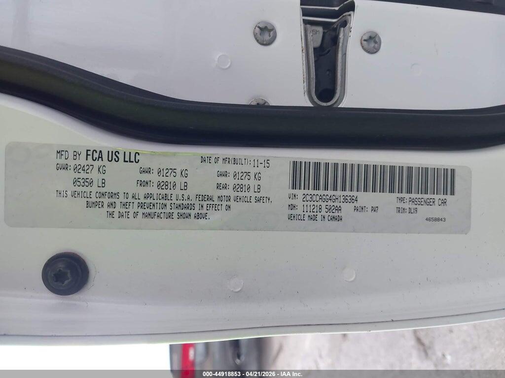 2C3CCAGG4GH136364 2016 CHRYSLER 300 photo no. 9