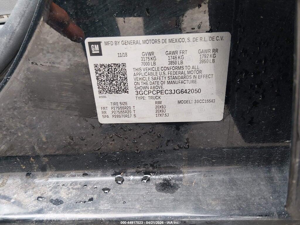 3GCPCPEC3JG642050 2018 CHEVROLET SILVERADO 1500 photo no. 9