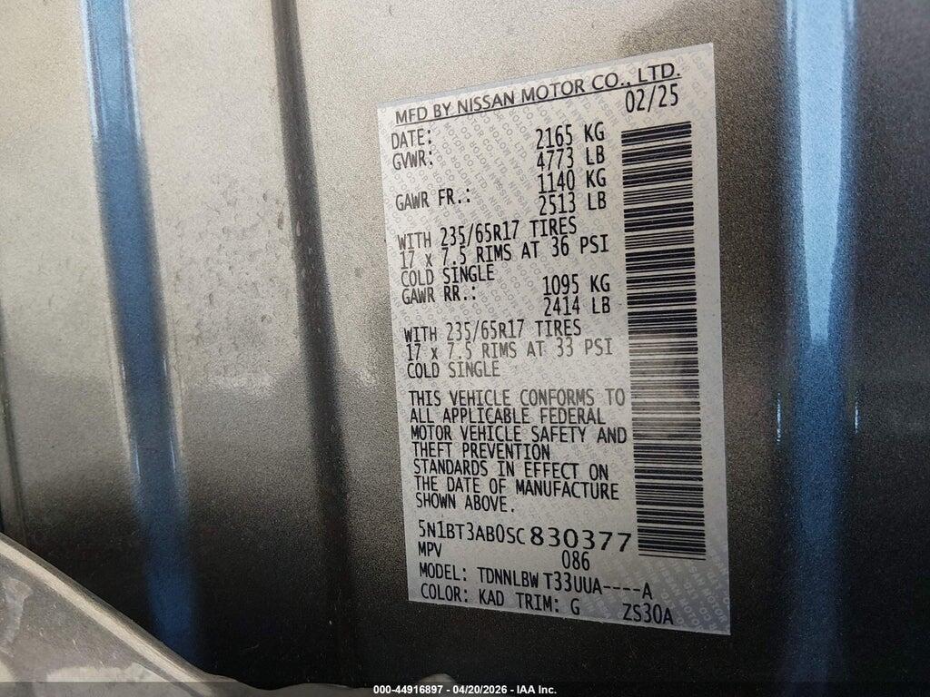 5N1BT3AB0SC830377 2025 NISSAN ROGUE photo no. 9