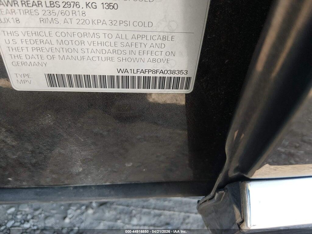 WA1LFAFP8FA038353 2015 AUDI Q5 photo no. 9