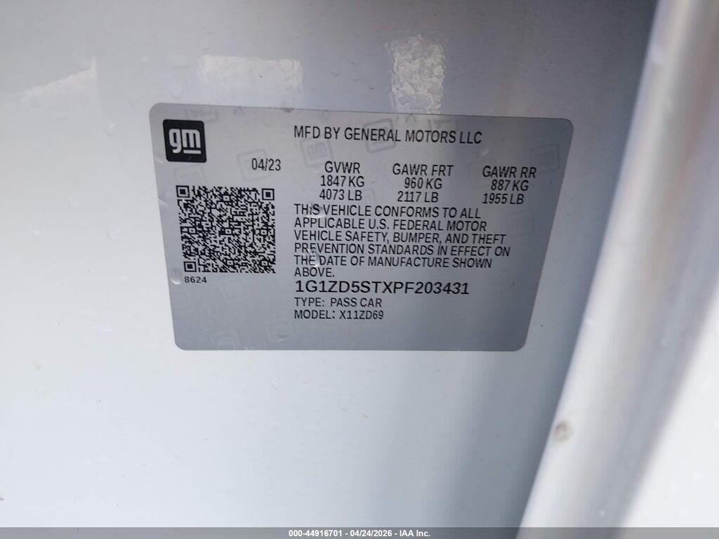 1G1ZD5STXPF203431 2023 CHEVROLET MALIBU photo no. 9