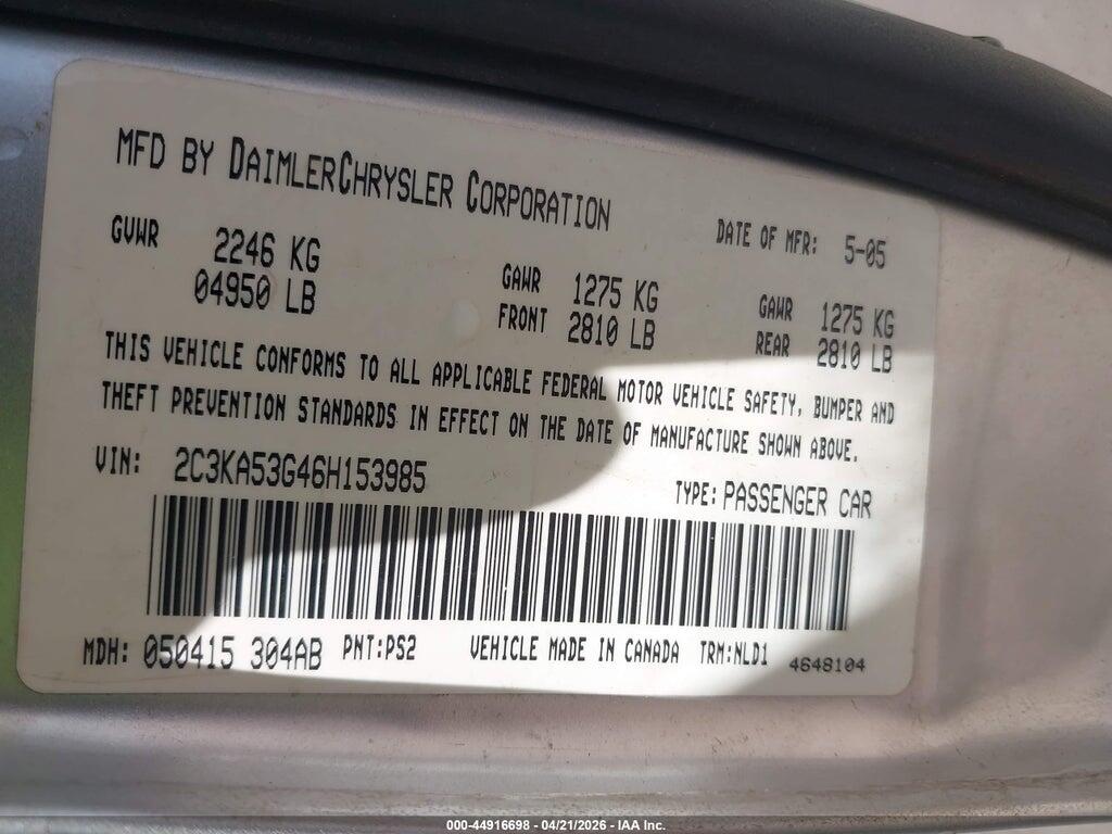 2C3KA53G46H153985 2006 CHRYSLER 300 photo no. 9