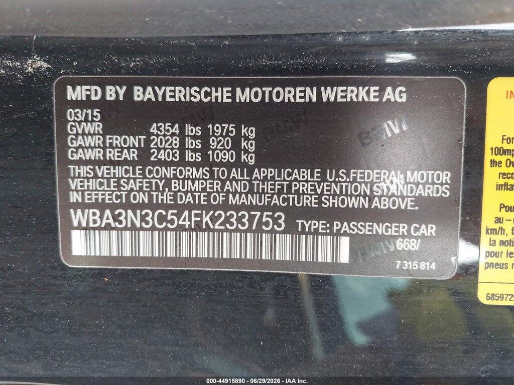WBA3N3C54FK233753 2015 BMW 428I photo no. 9