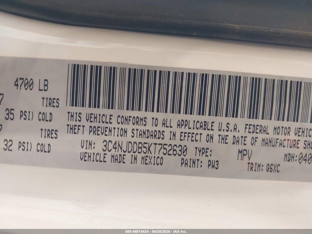 3C4NJDDB5KT752630 2019 JEEP COMPASS photo no. 9