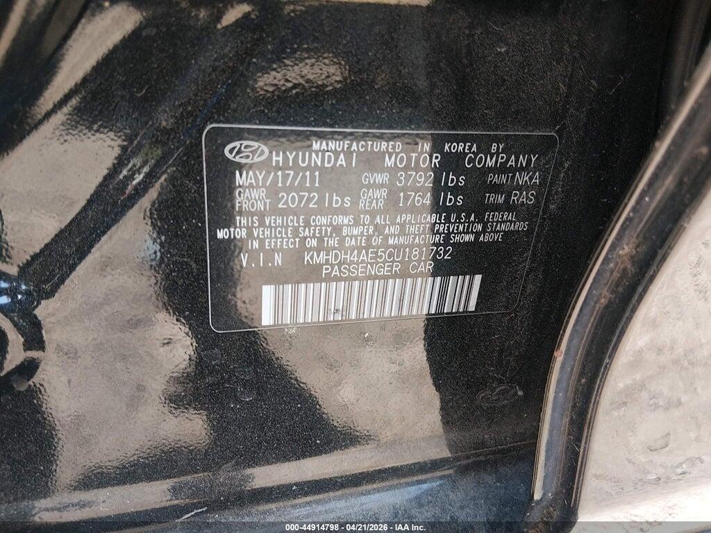 KMHDH4AE5CU181732 2012 HYUNDAI ELANTRA photo no. 9