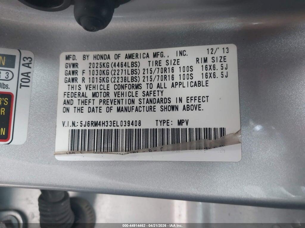 5J6RM4H33EL039408 2014 HONDA CR-V photo no. 9