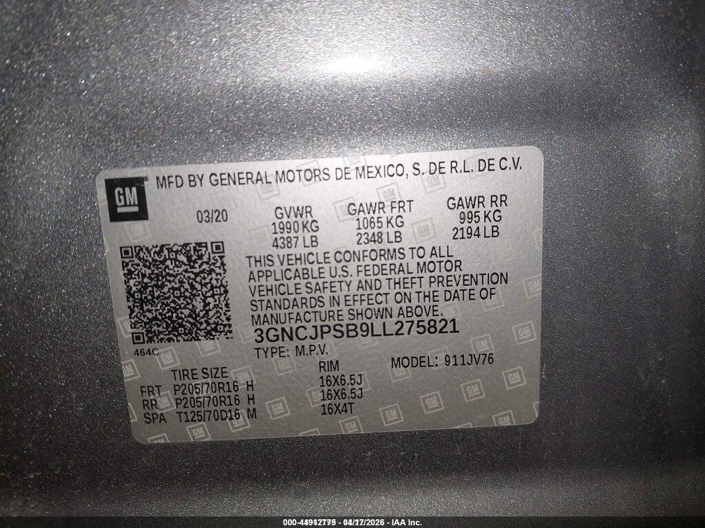 3GNCJPSB9LL275821 2020 CHEVROLET TRAX photo no. 9