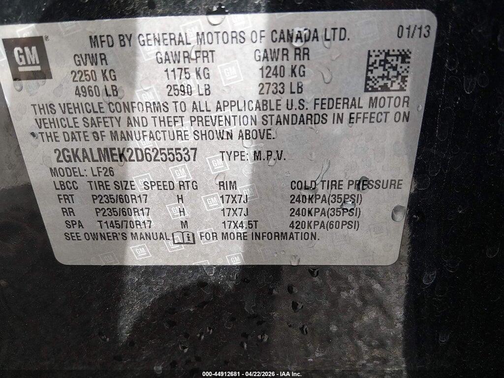 2GKALMEK2D6255537 2013 GMC TERRAIN photo no. 9