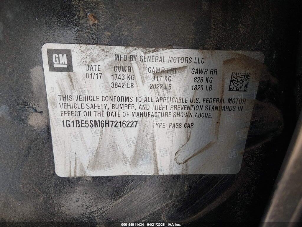 1G1BE5SM6H7216227 2017 CHEVROLET CRUZE photo no. 9