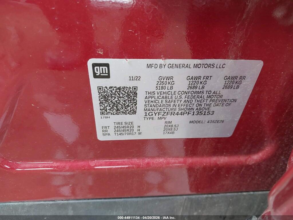 1GYFZFR44PF135153 2023 CADILLAC XT4 photo no. 9