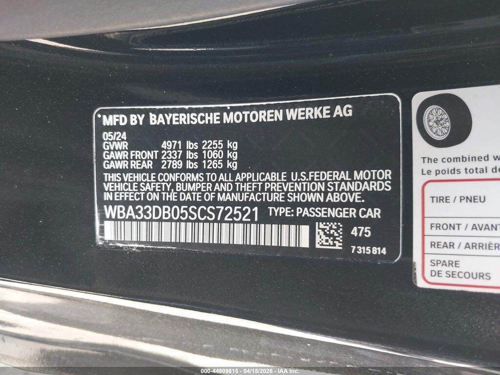 WBA33DB05SCS72521 2025 BMW 4 SERIES photo no. 9