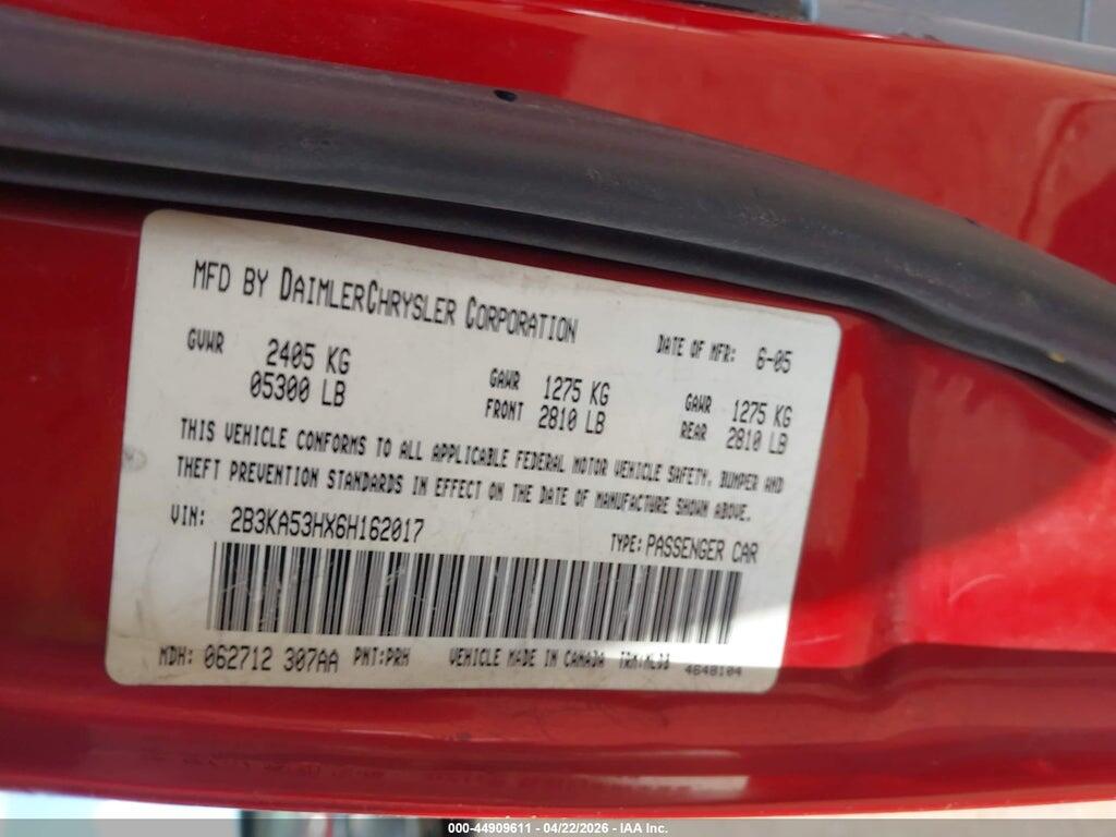 2B3KA53HX6H162017 2006 DODGE CHARGER photo no. 9