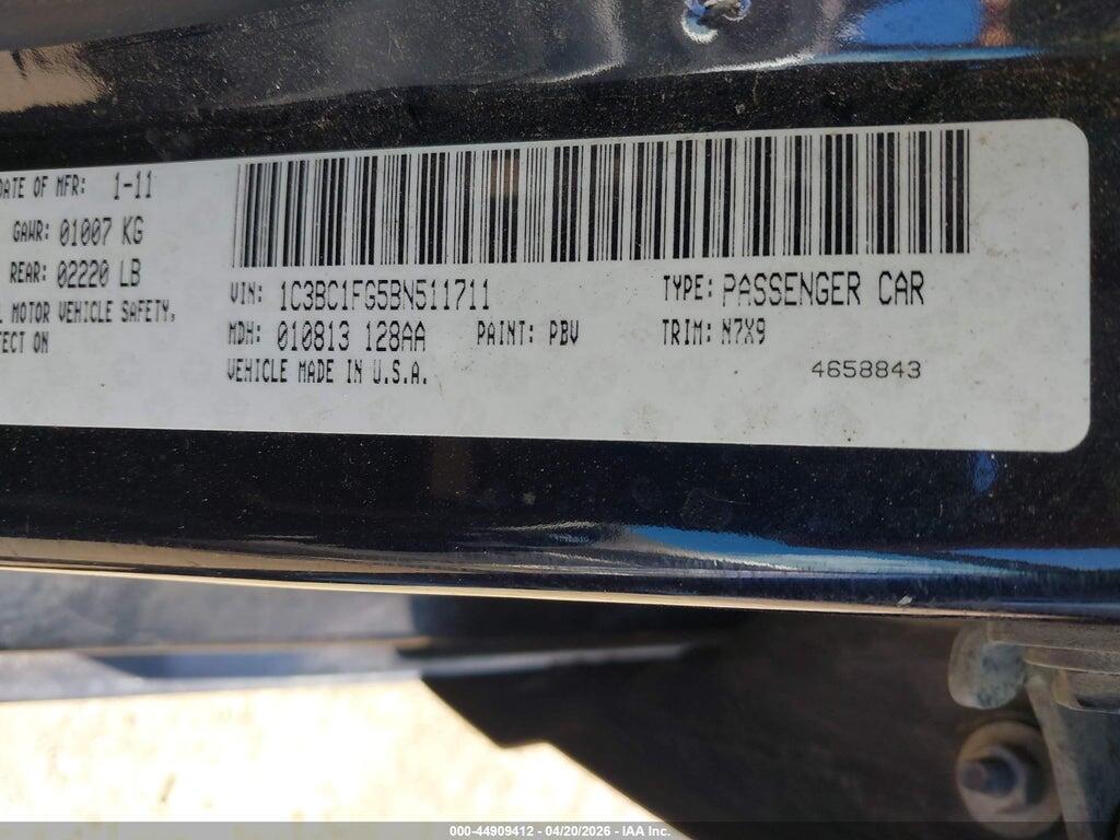 1C3BC1FG5BN511711 2011 CHRYSLER 200 photo no. 9