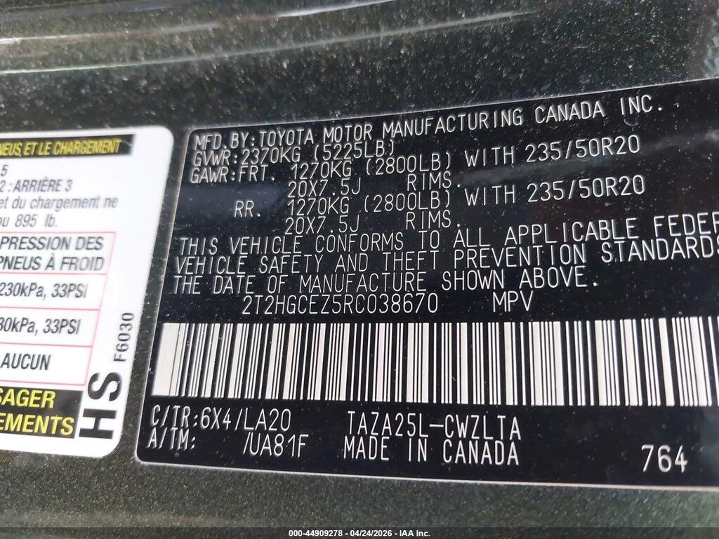 2T2HGCEZ5RC038670 2024 LEXUS NX 350 photo no. 9