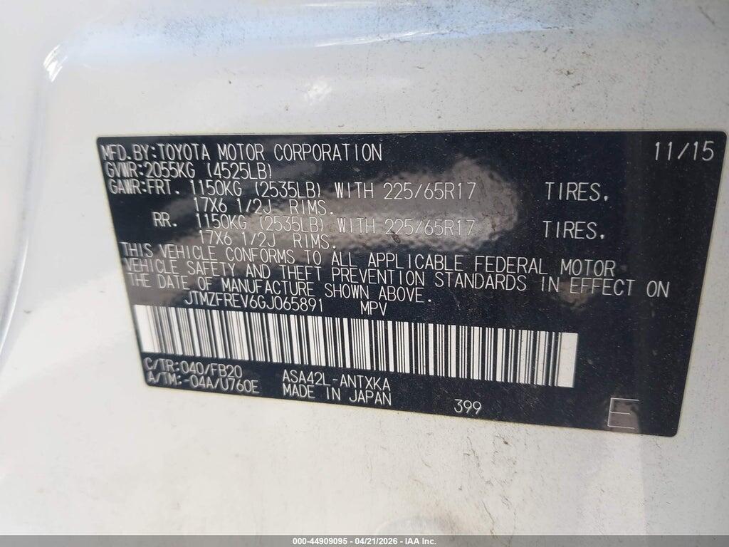 JTMZFREV6GJ065891 2016 TOYOTA RAV4 photo no. 9