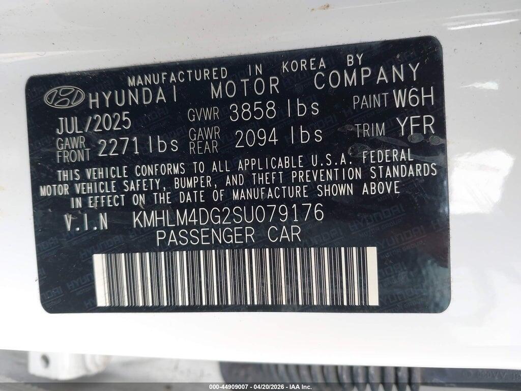 KMHLM4DG2SU079176 2025 HYUNDAI ELANTRA photo no. 9