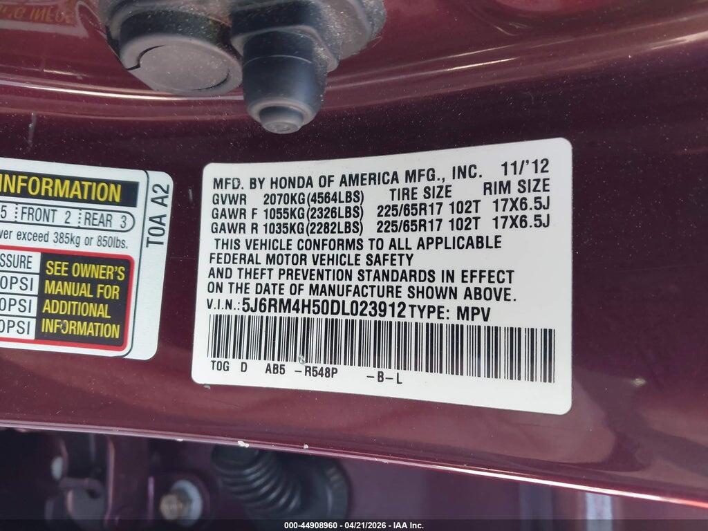 5J6RM4H50DL023912 2013 HONDA CR-V photo no. 9