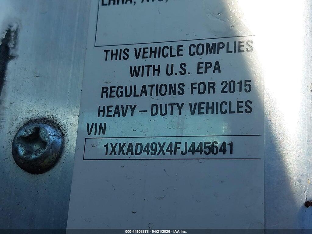 1XKAD49X4FJ445641 2015 KENWORTH CONSTRUCTION photo no. 9