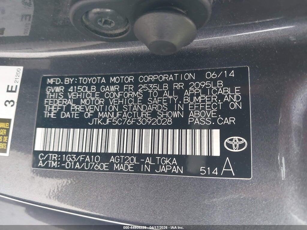 JTKJF5C76F3092028 2015 SCION TC photo no. 9