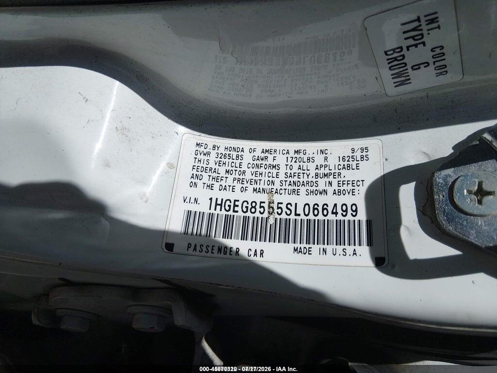 1HGEG8555SL066499 1995 HONDA CIVIC photo no. 9