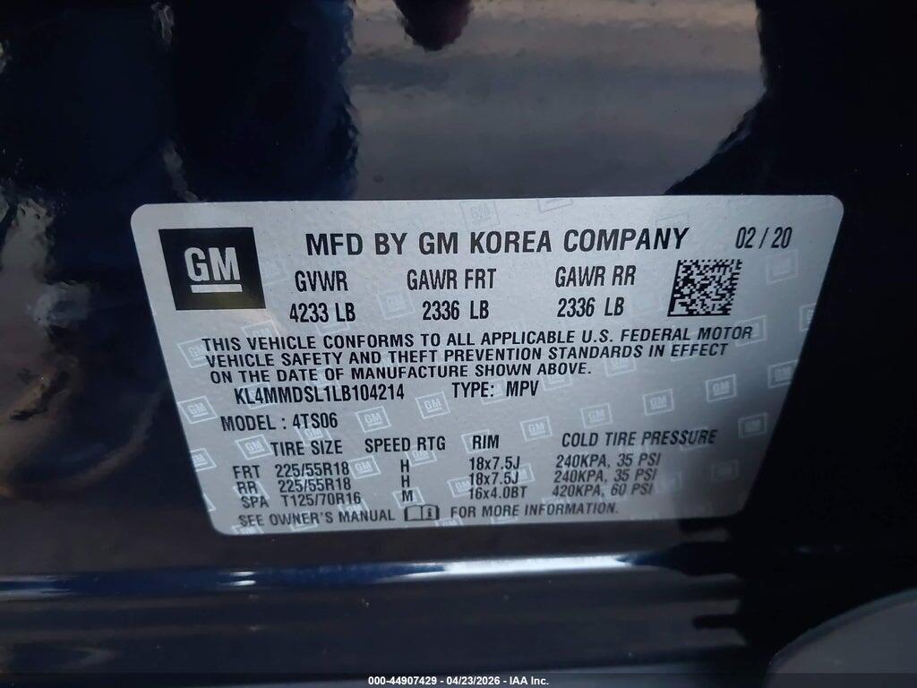 KL4MMDSL1LB104214 2020 BUICK ENCORE GX photo no. 9