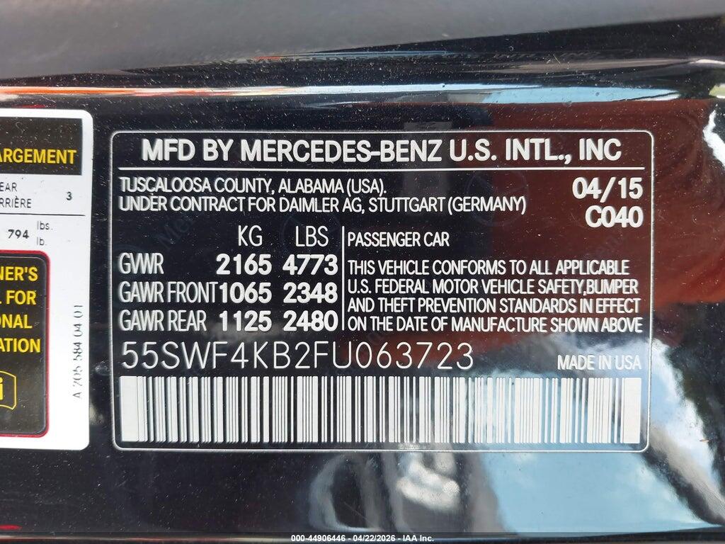 55SWF4KB2FU063723 2015 MERCEDES-BENZ C 300 photo no. 9