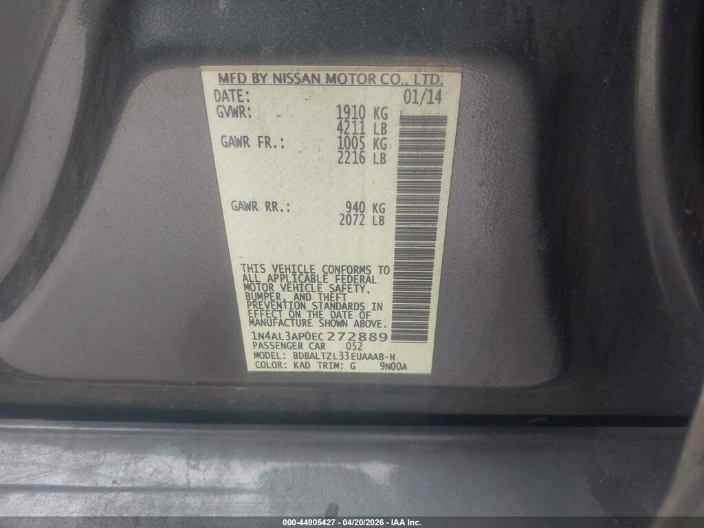 1N4AL3AP0EC272889 2014 NISSAN ALTIMA photo no. 9