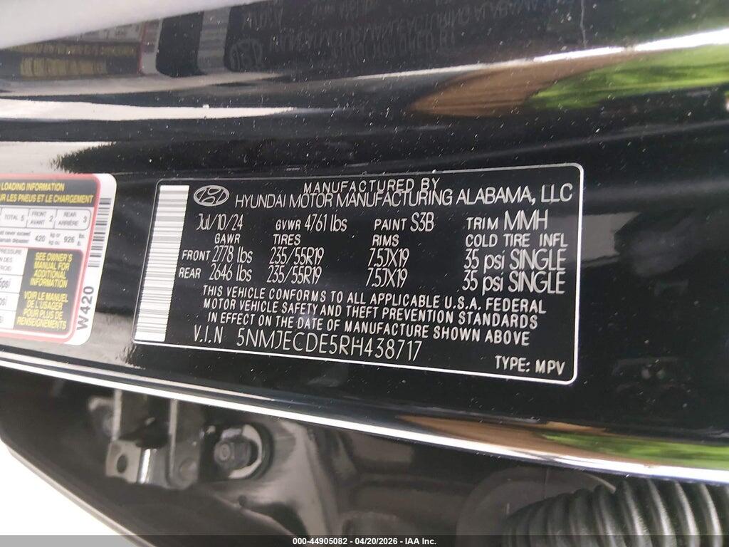 5NMJECDE5RH438717 2024 HYUNDAI TUCSON photo no. 9