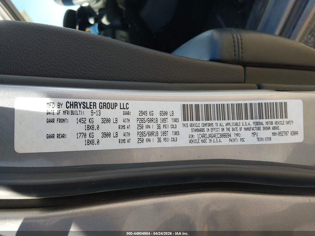 1C4RDJAG4EC308694 2014 DODGE DURANGO photo no. 9