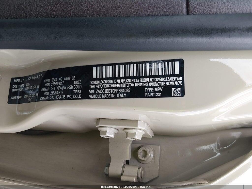ZACCJBBT0FPB64085 2015 JEEP RENEGADE photo no. 9
