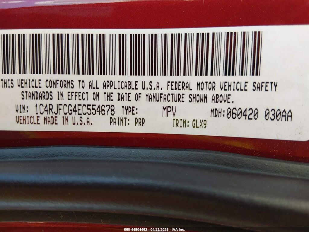1C4RJFCG4EC554678 2014 JEEP GRAND CHEROKEE photo no. 9