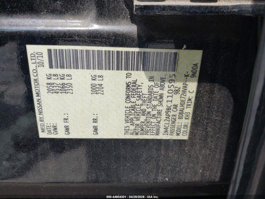 1N4CL2AP9BC110595 2011 NISSAN ALTIMA HYBRID photo no. 9