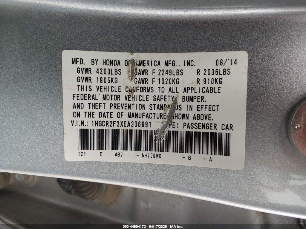 1HGCR2F3XEA306691 2014 HONDA ACCORD photo no. 9