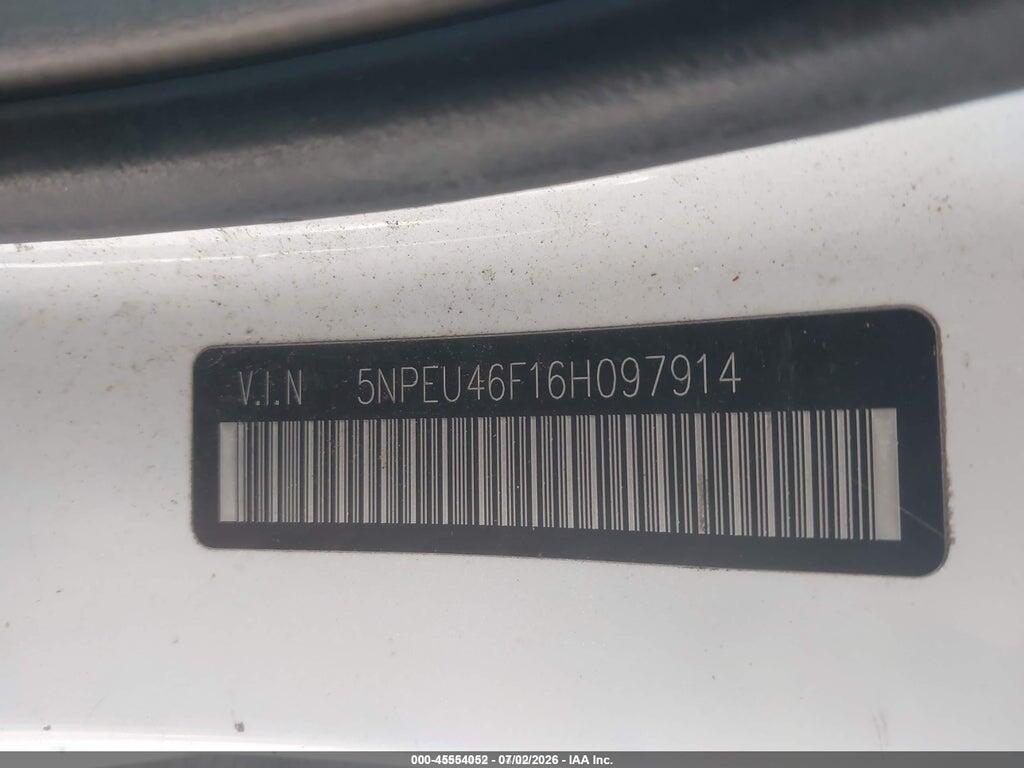 5NPEU46F16H097914 2006 HYUNDAI SONATA photo no. 9
