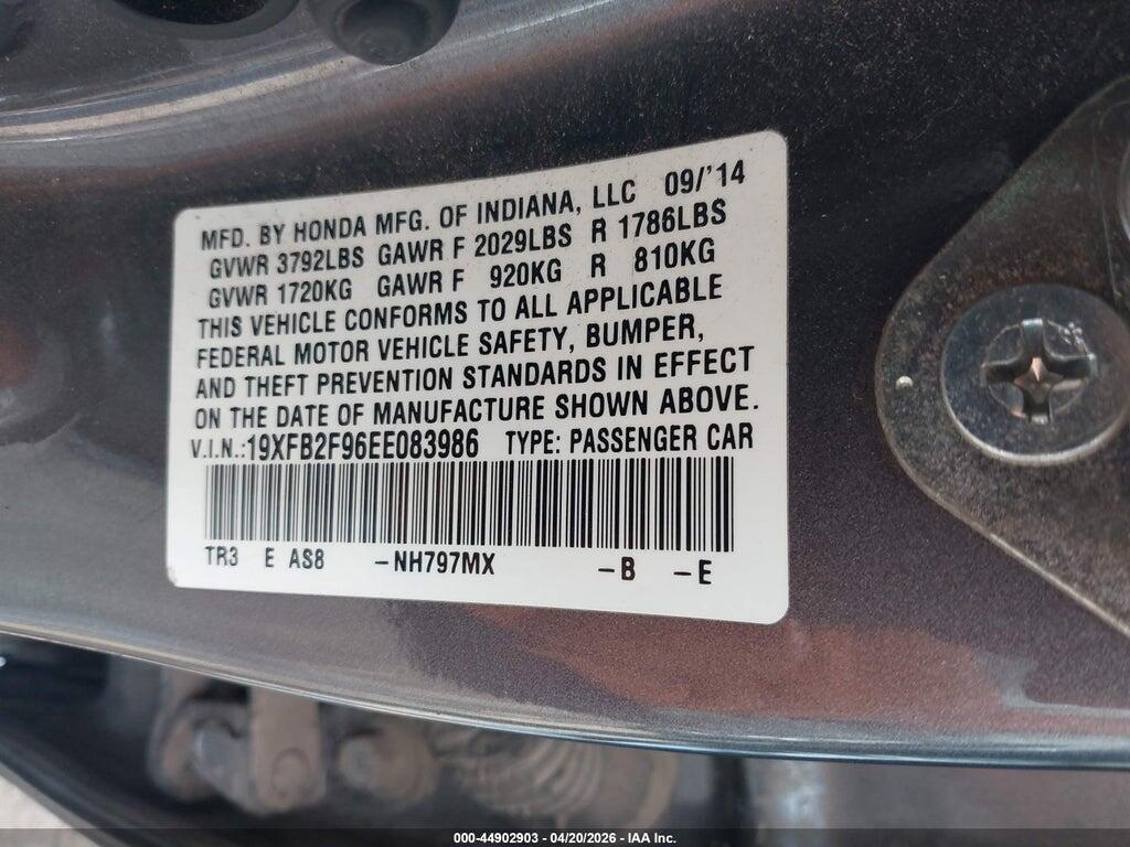 19XFB2F96EE083986 2014 HONDA CIVIC photo no. 9