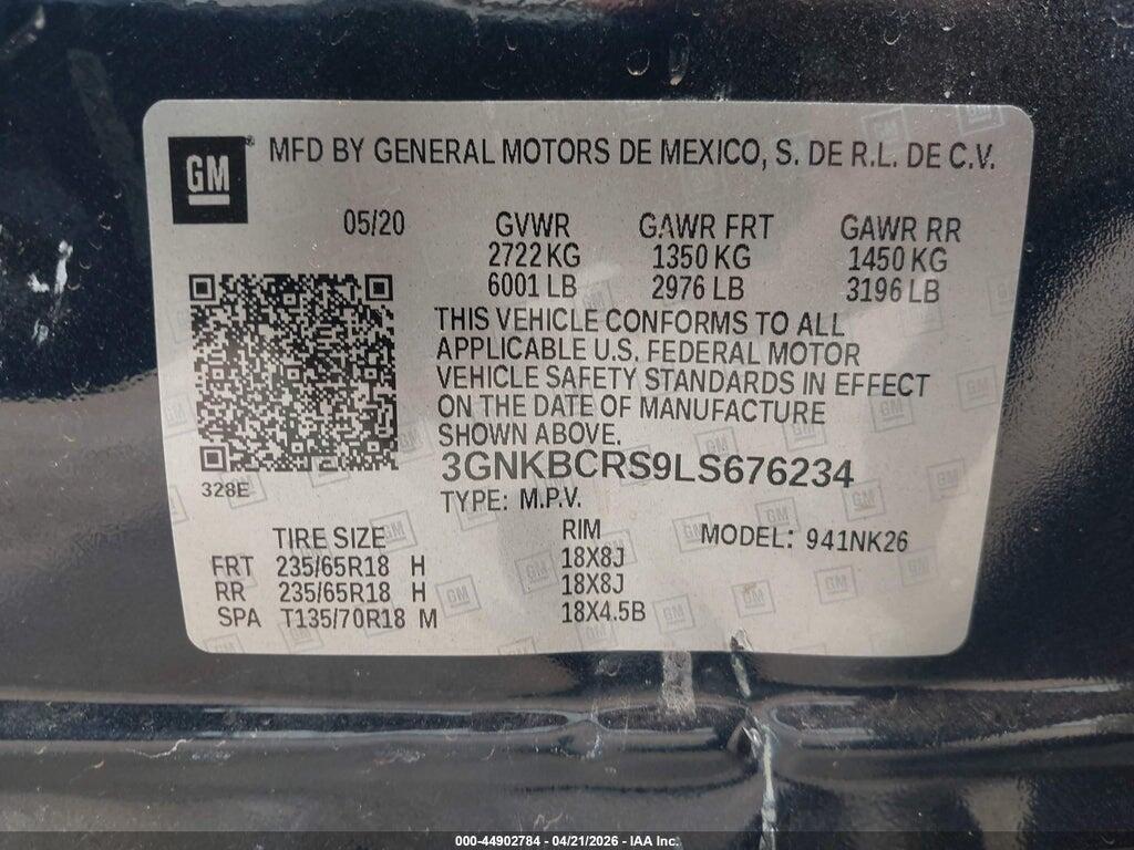 3GNKBCRS9LS676234 2020 CHEVROLET BLAZER photo no. 9