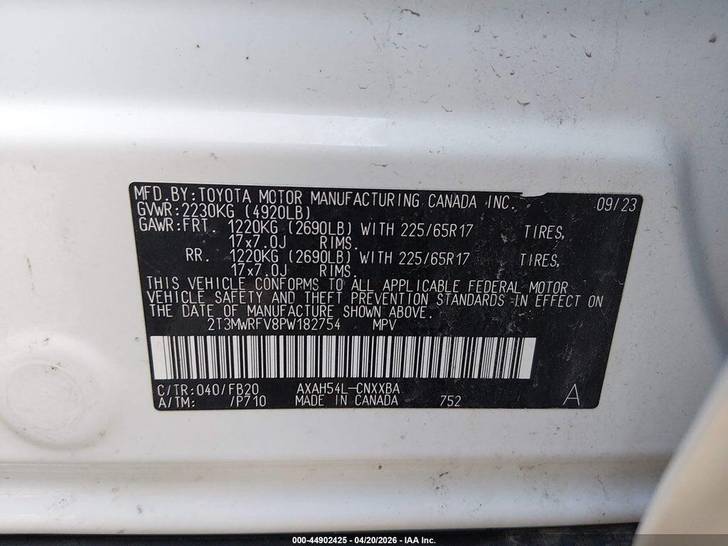 2T3MWRFV8PW182754 2023 TOYOTA RAV4 HYBRID photo no. 9