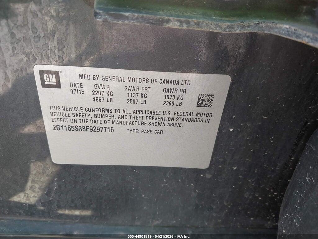 2G1165S33F9297716 2015 CHEVROLET IMPALA photo no. 9